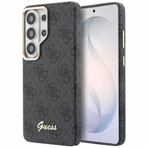 Guess dėklas 4G Script MagSafe skirtas Samsung Galaxy S26 Ultra juodas