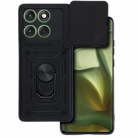 Slide Camera Armor dėklas telefonui Motorola Edge 60 5G, juodas