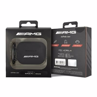 AMG AMAPRBK AIRPODS PRO DĖKLAS JUODAS/JUODAS SILIKONINIS BIG LOGO