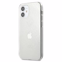 Guess GUHCP12S3D4GTR iPhone 12 mini 5.4" skaidrus kietas dėklas 4G 3D rašto kolekcija