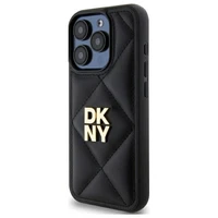 DKNY Quilted Stack Logo dėklas telefonui iPhone 15 Pro Max - juodas