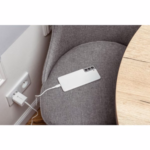 Įkroviklis Forcell + "USB-C (Type-C) to USB-C (Type-C)" (1xUSB-C 3A 25W) baltas