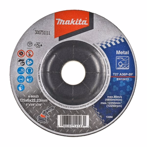 Makita GA5030R – kampinis šlifuoklis, 125×6,4 mm diskas, 11000 aps./min, 720 W, 1,8 kg