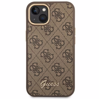 Guess GUHCP14MHG4SHW iPhone 14 Plus 6.7 "rudas/rudas kietas dėklas 4G Vintage Gold Logo