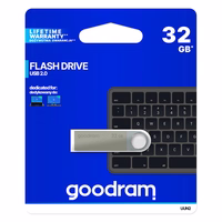 Goodram 32GB USB 2.0 USB atmintukas USB A tipo Juoda, Sidabras