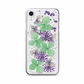 PURO Glam Hippie Chic Cover - dėklas iPhone XR (real žalias flower petals)