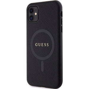 Guess GUHMN61PSAHMCK чехол для iPhone 11 / Xr - чёрный Saffiano MagSafe