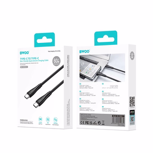 BWOO 60W kabelis USB-C - USB-C BO-X318 1m juodas