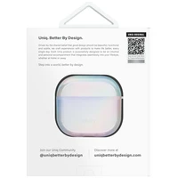 Uniq Iridescia dėklas AirPods 4 Hang Case - holo balta