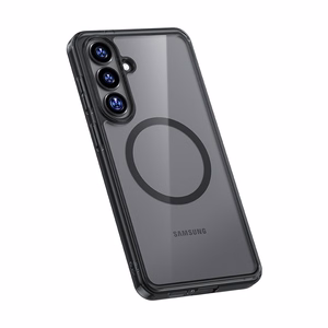 "Benks" magnetinis kristalų TPU rėmelis (0048), skirtas "Samsung Galaxy S26", juodos spalvos