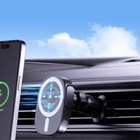 Dudao FW11 automobilinis telefono laikiklis su 15W indukciniu įkrovikliu oro angai / prietaisų skydeliui - juodas