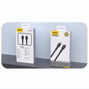 Dudao L9C 65W USB-C - USB-C kabelis 1m - juodas