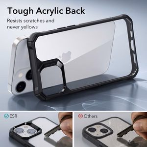 ESR Air Armor dėklas telefonui iPhone 14 Plus - skaidrus juodas