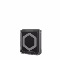 UAG Plyo Pro dėklas su magnetiniu moduliu, skirtas Samsung Galaxy Flip 5 – permatomas pilkas