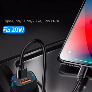 38 W automobilinis įkroviklis su Power Delivery ir Quick Charge