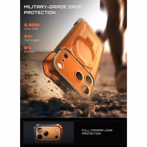 Supcase UB Grip Mag MagSafe dėklas iPhone 18 Pro / 17 Pro – oranžinis