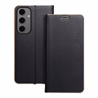 LUNA Book Gold dėklas telefonui SAMSUNG S24 FE juodas