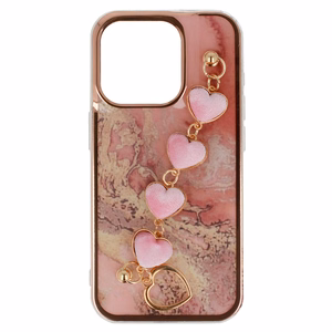 Trend dėklas telefonui Iphone 15 Pro dizainas 6 rožinis