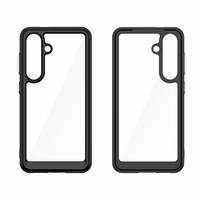 Kosminis dėklas su gelio rėmu Samsung Galaxy S25 - juodas