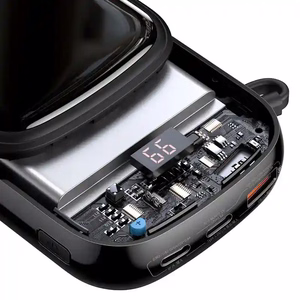 Maitinimo baterija "Baseus Qpow PRO" su "Lightning" laidu, USB-C prievadu ir USB 20000 mAh, 20 W (juoda)