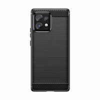 Carbon Case silikoninis dėklas telefonui Motorola Edge 40 Pro - juodas