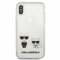 Karl Lagerfeld Karl & Choupette iPhone Xs Max dėklas telefonui - skaidrus