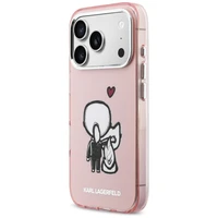 Karl Lagerfeld Karl & Choupette Back MagSafe Case for iPhone 17 Pro Max - Pink