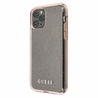 Guess GUHCN58PCGLPI iPhone 11 Pro sidabriškas kietasis dėklas Glitter