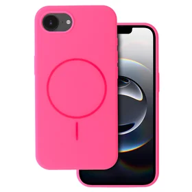 Magnetinis plonas silikoninis dėklas telefonui Iphone 16e (m) - rožinis