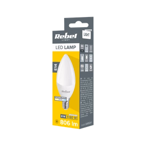 Rebel žvakės formos E14 LED lemputė, 8 W, 4000 K, 230 V