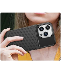 Thunder Case iPhone 14 Pro dėklas telefonui su apsauga - juodos spalvos