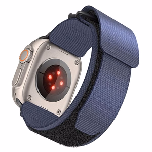 FORCELL F-DESIGN FA05 nailoninis dirželis APPLE laikrodžiui 42 / 44 / 45 / 49 mm mėlynas