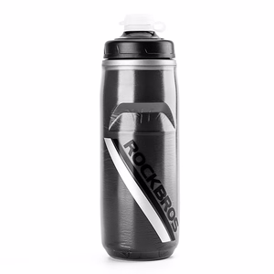 Rockbros 620 ml termo gertuvė dviračiui, be BPA, pereinamos juodos spalvos