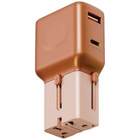 Tinklo įkroviklis Energea TravelGo Adapter 35 USB-A/USB-C 35W oranžinis