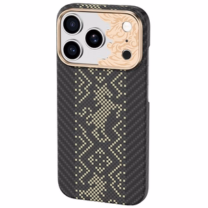 Juodas „Benks Magnetic Armor Air Knight“ kevlaro dėklas su metaliniu rėmeliu (C.K.FL.AP.GD.X073), skirtas iPhone 18 Pro Max / iPhone 17 Pro Max
