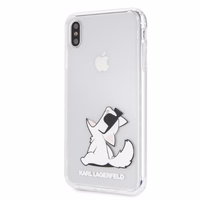 Karl Lagerfeld Choupette Fun iPhone Xs Max dėklas telefonui - skaidrus