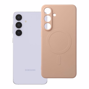 SILICONE MAG DĖKLAS suderinamas su MagSafe SAMSUNG S25 FE rožinė