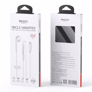 YESIDO EAR PHONES YH55 TYPE-C 120CM baltas