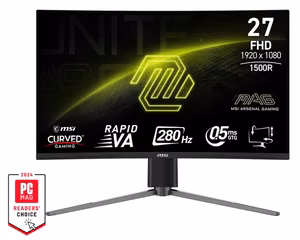 MSI MAG 276CPXF monitorius 68,6 cm (27") 1920 x 1080 pikselių Full HD LCD juodas