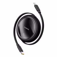 USB kabelis "Baseus Free2Pull" USB-C į iP 20W 1 m (juodas)