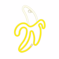 Neon LED Light BANANA baltas geltonas Bat + USB FLNE10 Forever Light