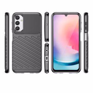 Thunder Case dėklas Samsung Galaxy A24 4G silikoninis šarvuotas dėklas juodas