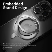 Rock Rotating Stand Crystal Series Magnetinis Iphone 16 Pro juodas