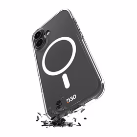 Puro Impact skaidrus D3O TPU+PC magnetinis dėklas telefonui iPhone 17 - permatomas