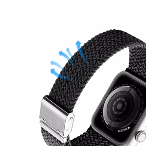 Dux Ducis dirželis (Mixture II versija) dirželis Apple Watch Ultra, SE, 9, 8, 7, 6, 5, 4, 3, 2, 1 (49, 45, 44, 42 mm) pintas diržas apyrankė juodas