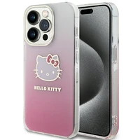Hello Kitty IML gradiento elektropinis katės galvos dėklas telefonui iPhone 14 Pro - rožinis