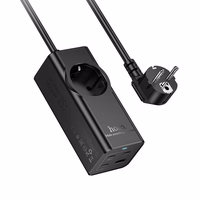 Maitinimo juosta 2 m Hoco 1 lizdas + USB A + 3 x USB C QC3.0 PD 3A 67W NS9 juoda