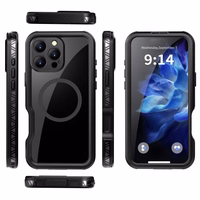 Vandeniui atsparus dėklas SHELLBOX GT, suderinamas su MagSafe, skirtas IPHONE 16 Pro Max, juodas