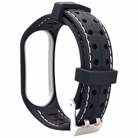 Beline Dirželis Mi Band 6/5 Smart juodas/baltas