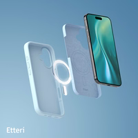 "Etteri" silikoninis magnetinis dėklas "iPhone 16 Plus" 6,7" šviesiai mėlynas